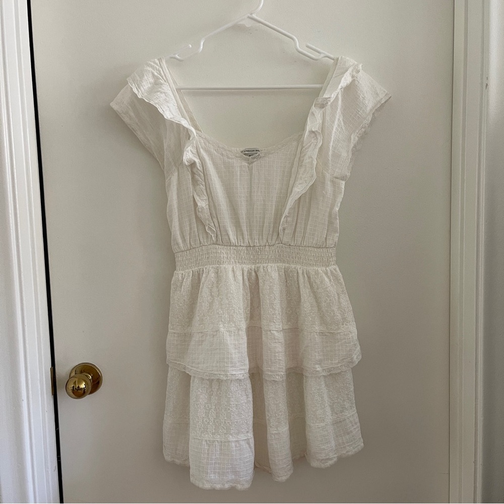American Eagle ruffled wrap mini dress